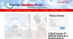 Desktop Screenshot of prestigevacationsdirect.com